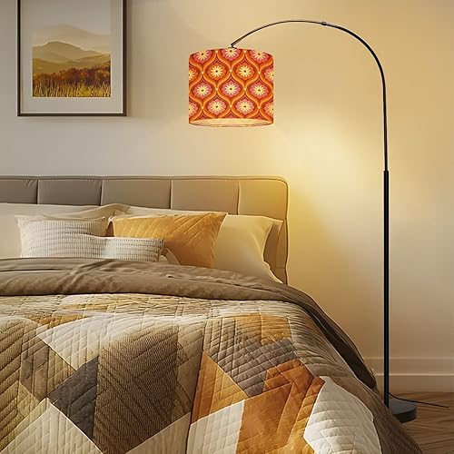 Miniatura 6 de Juego de 2 pantallas de lámpara retro sin costuras de los años 70 de los años 60 y 70 de estilo estético para lámparas de pie, lámparas de mesa,