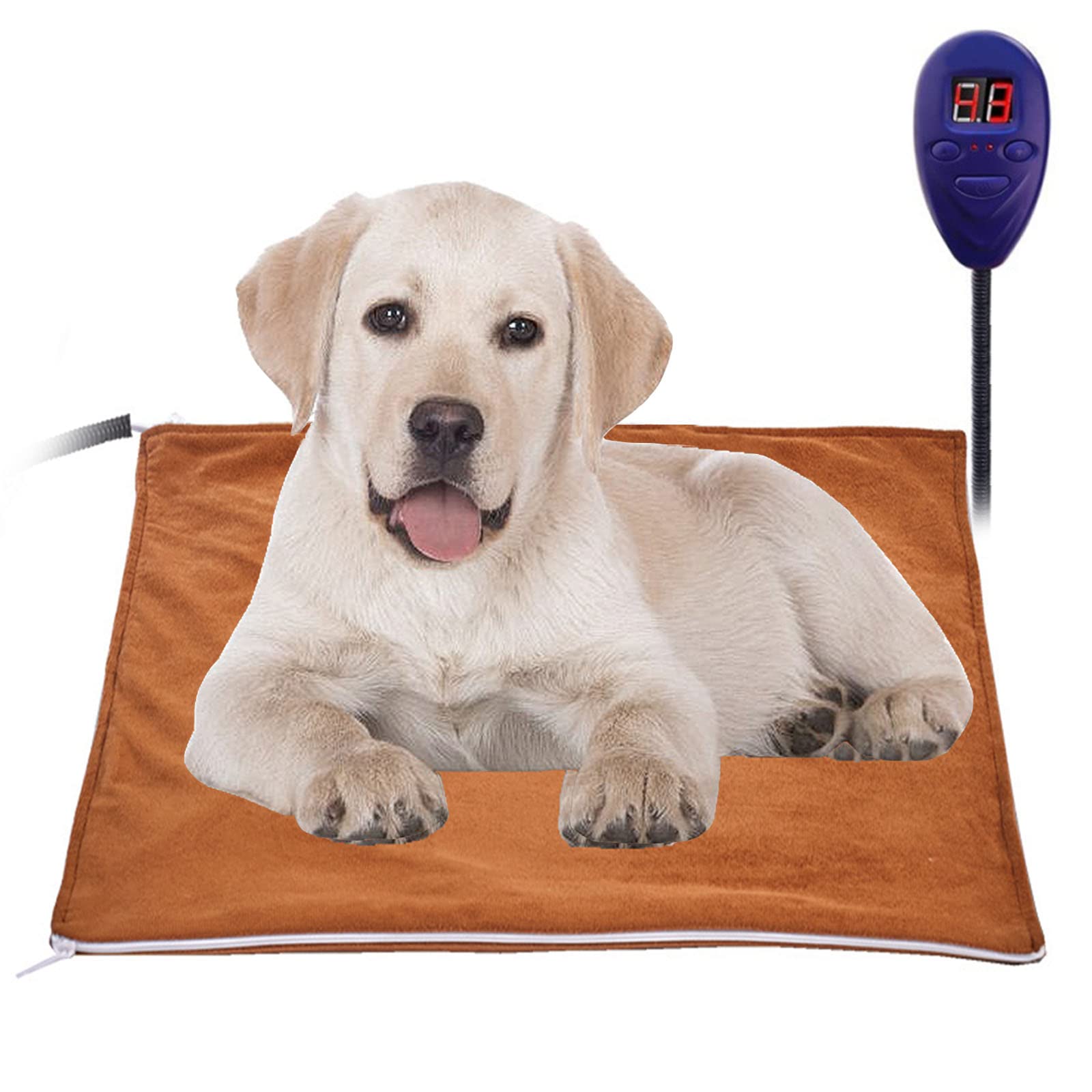 Manta Eléctrica para Perros Y Gatos,Colchón para Perros De Franela, Manta Eléctrica para Mascotas, Almohadilla Térmica Perro,con 7 Velocidades De Ajuste De Temperatura, 50X50cm