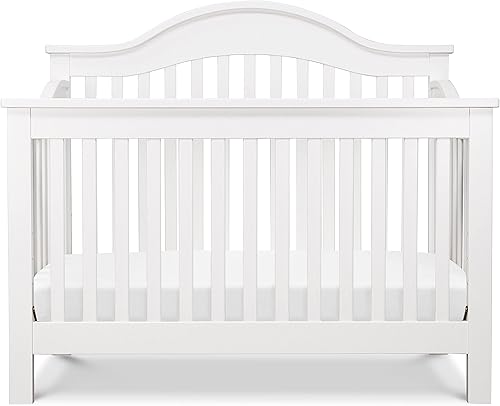 Vista 7 de DaVinci Jayden 4-in-1 Convertible Crib in White, Greenguard Gold Certified Blanco