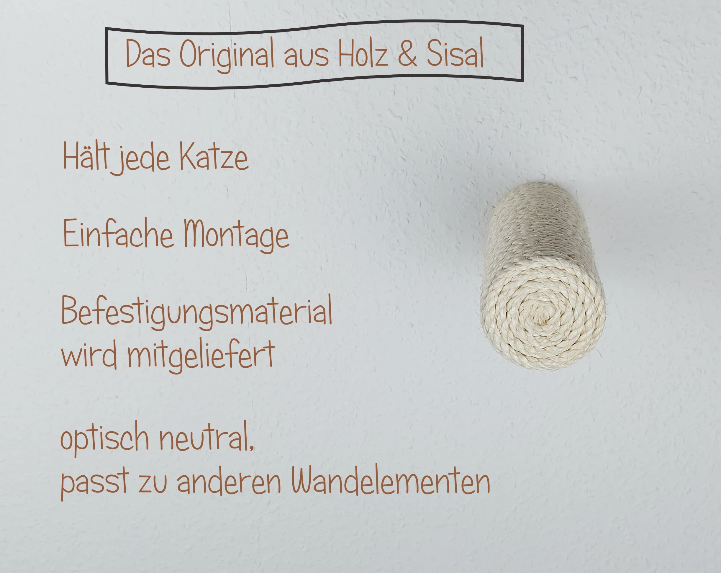 CapriCorner Kletter Wand Stufe für Katzen, 20 x 7 cm Katzenwand Katzentreppe Catwalk (3 Stück)