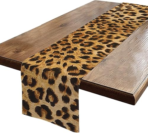 Camino de mesa decorativo de 13 x 72 pulgadas, juego de 1, elegante camino de mesa de poliéster para cocina, comedor, mesa de café, estampado de