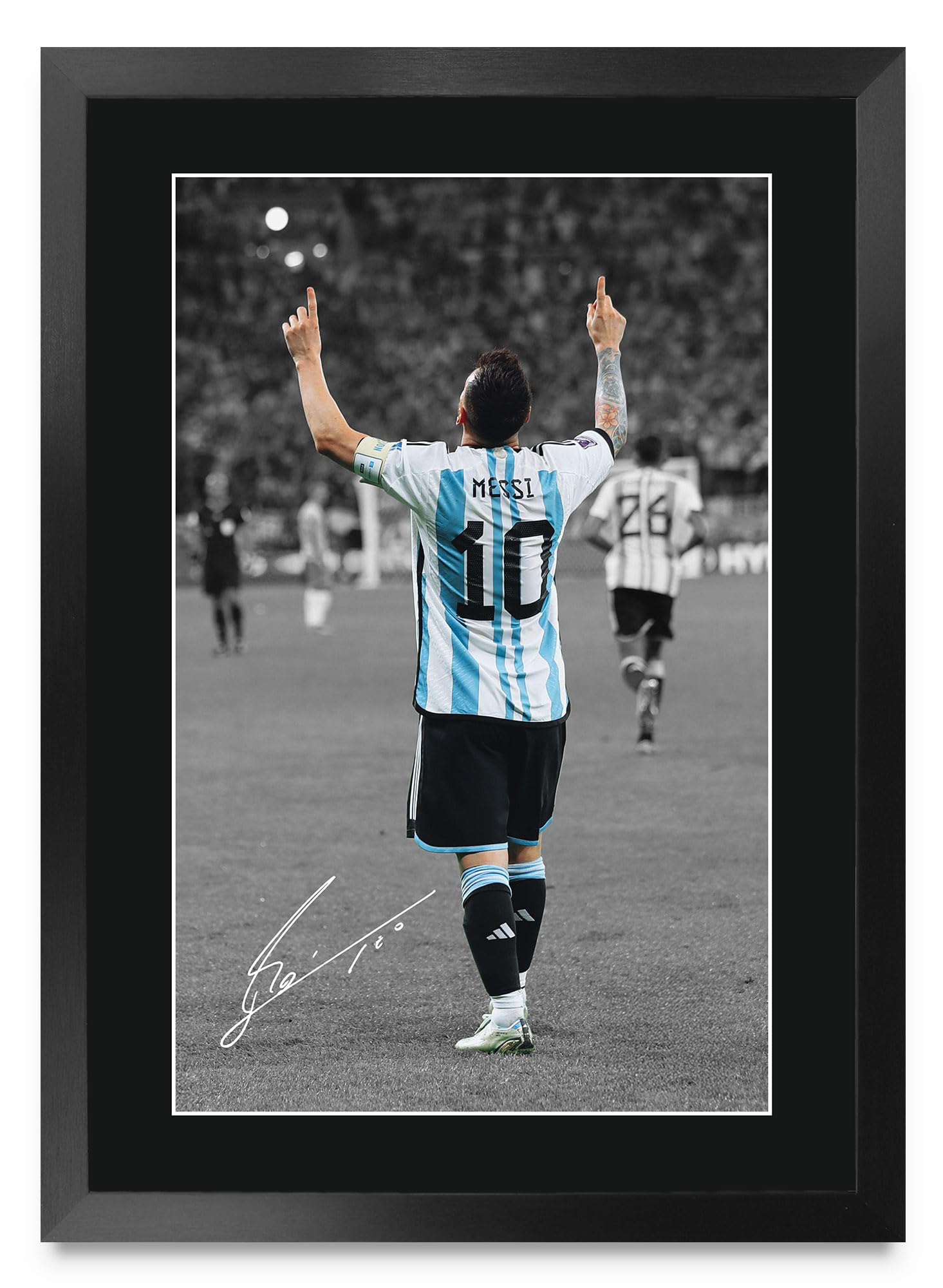HWC Trading Lionel Messi Gifts Printed Signed Autograph Picture for Football Fans and Supporters - A3 Framed (ID-006196) โ image 1