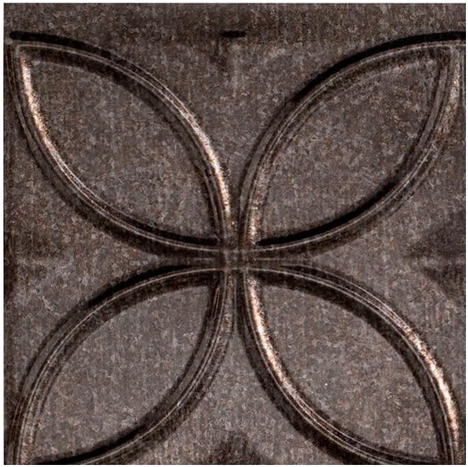 Fasade Easy Installation Rings Smoked Pewter Backsplash Panel for Kitchen and Bathrooms (6" x 6" Sample)