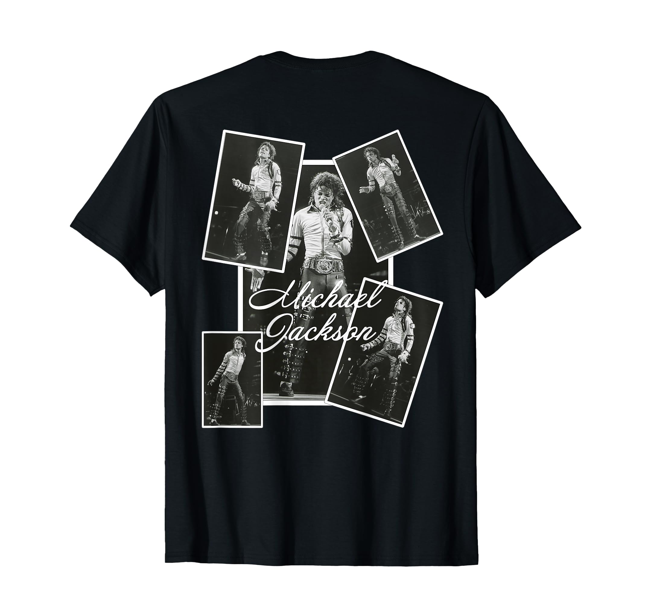 The King of POPMJ-011 Black V-Neck Polyester 100% Classic T-Shirt, Unisex-Adult, Small, Short Sleeve, All Seasons, Pull On, 1 Count, 0 Pockets, Non-Stretchable, Michael Jackson Fans