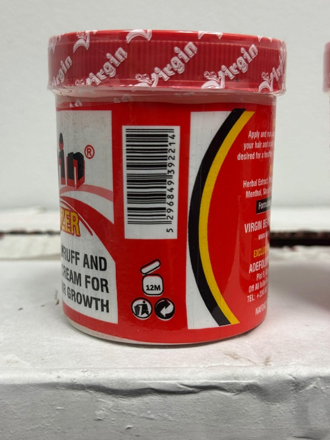 VIRGIN HAIR FERTILIZER, PACK OF 2, FAST HAIR GROWTH, ANTI DANDRUFF 200G - 8oZ