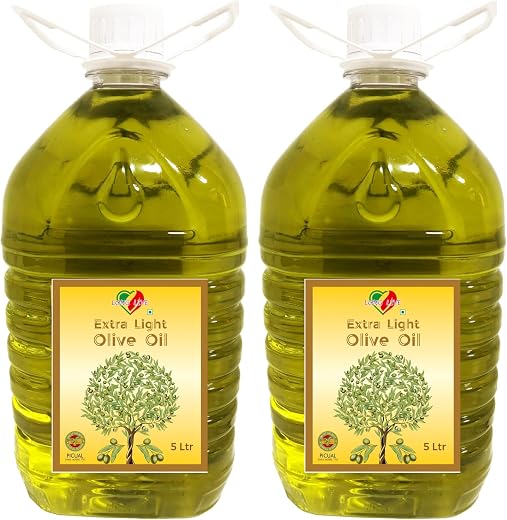 Long Live Extra Light Olive Oil, First Cold Pressed,(Imported from Italy) -5 Ltr Pack OF 2