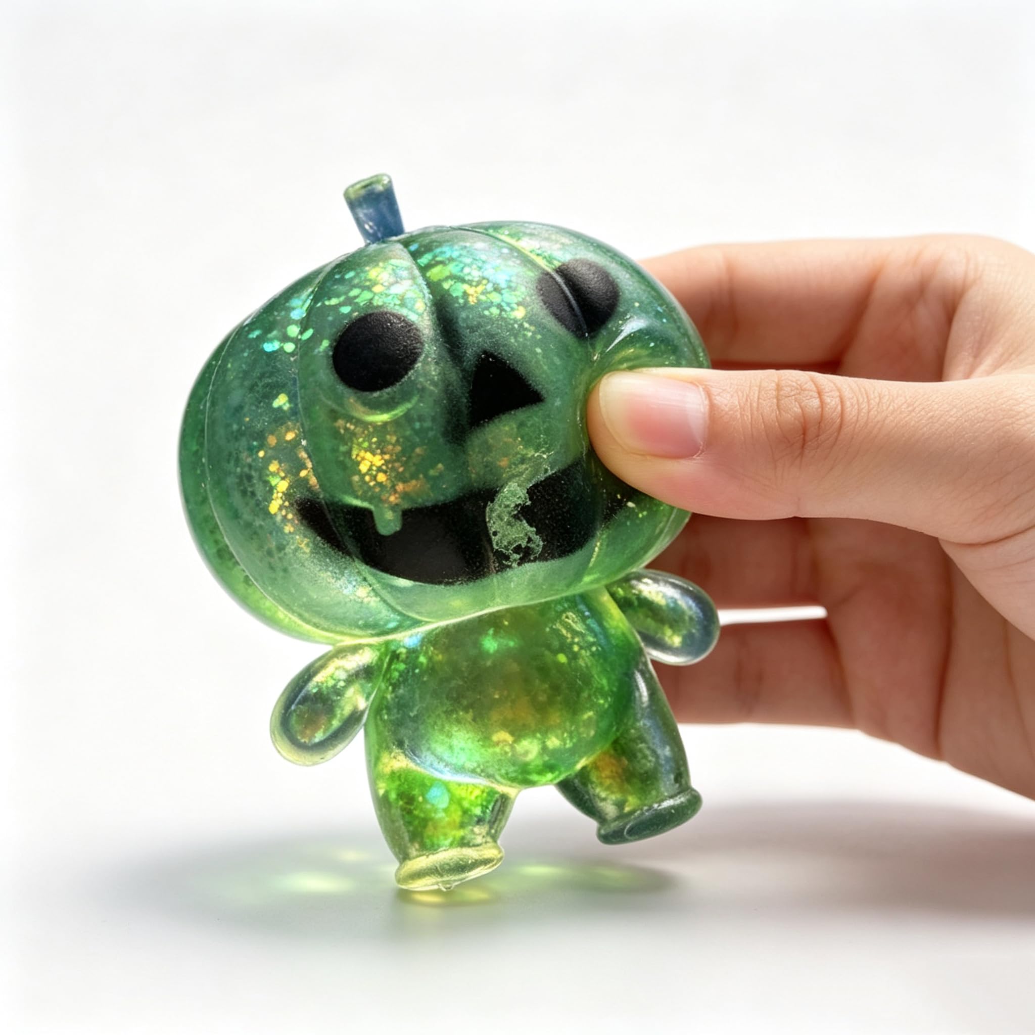Halloween Pumpkin Squishy Toy . Stress Relief Squishy For KIds, Men & Women. Halloween Party Favors & Spooky Desk Decor.