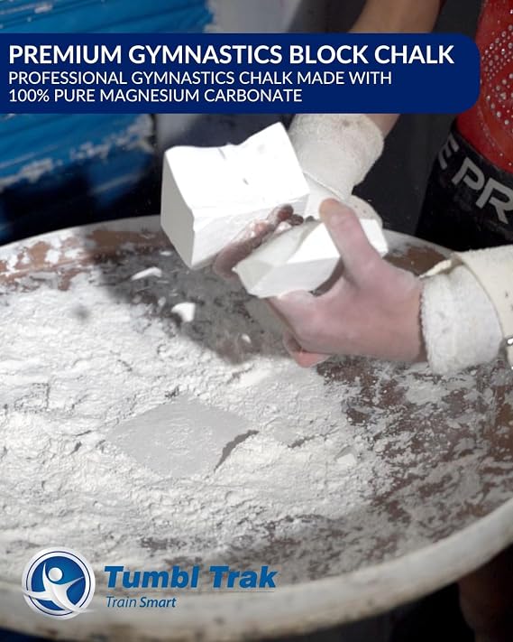 Tumbl Trak Gymnastics Chalk Blocks, Master Your Grip, Premium Formula for Gymnastics Bar Training