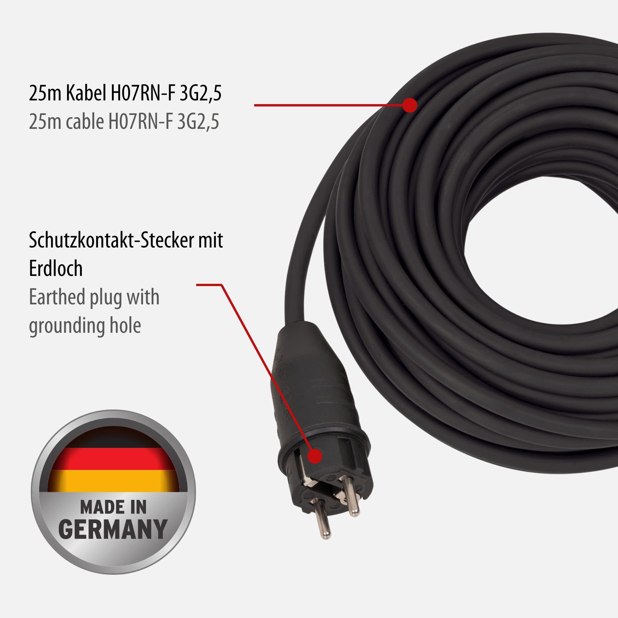 Brennenstuhl Adapterkabel mit Schutzkontakt-Stecker und CEE-Kupplung 25m