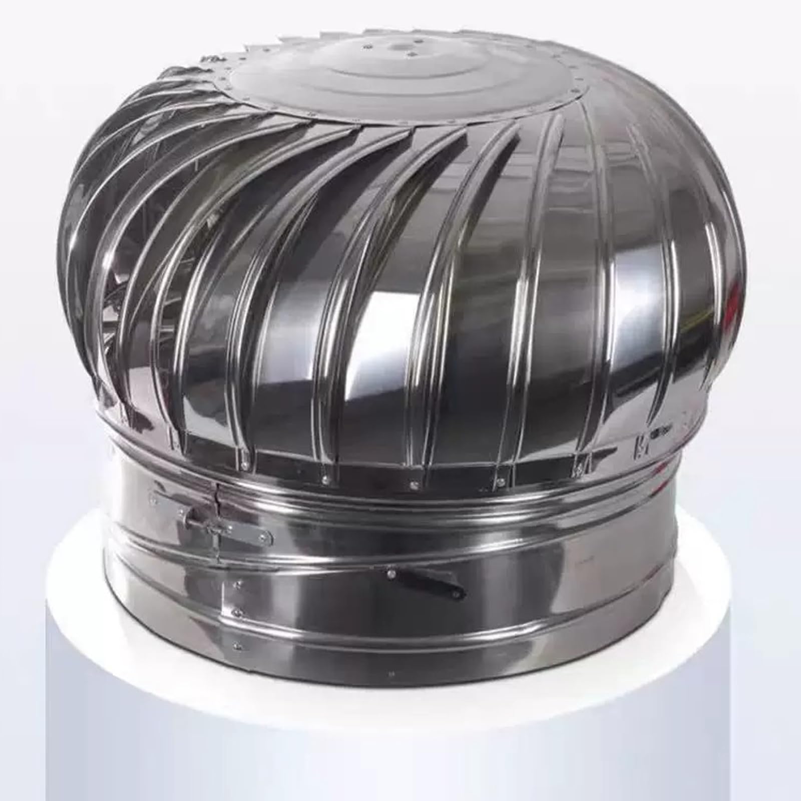 6in, 12in, 18in, Roof Vent Exhaust Hood, Stainless Steel Round Rotating Turbines Vent, All Purpose Chimney Cowl, for Houses Farms Factories(250mm/10in)