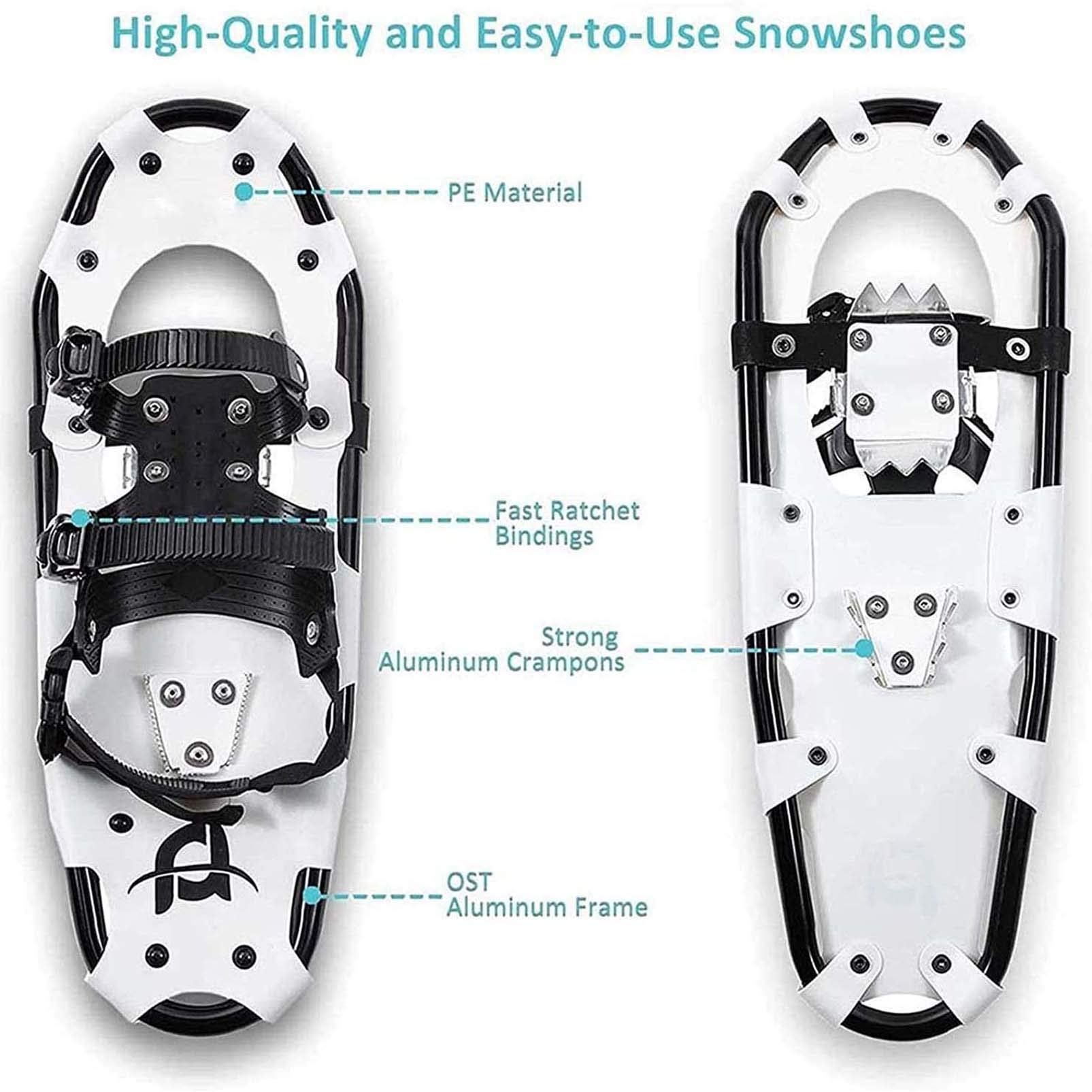 22 '' Kinder Schneeschuhe Leichte Aluminium Schneeschuhe für Jungen Mädchen, Verstellbare Bindungen Schneeschuhe
