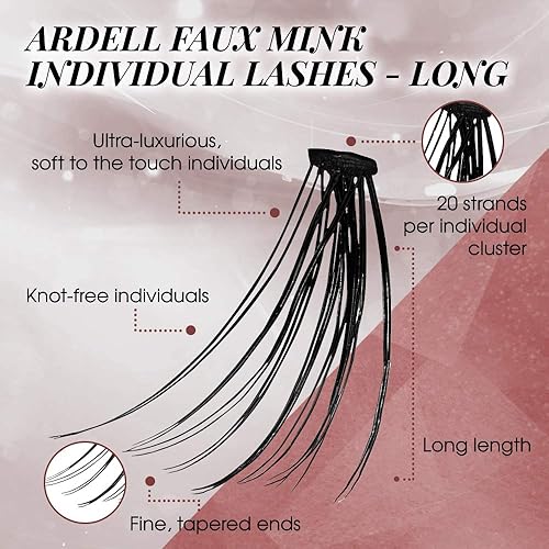 Miniatura 9 de Ardell Pestañas postizas de visón sintético, color negro, paquete de 4