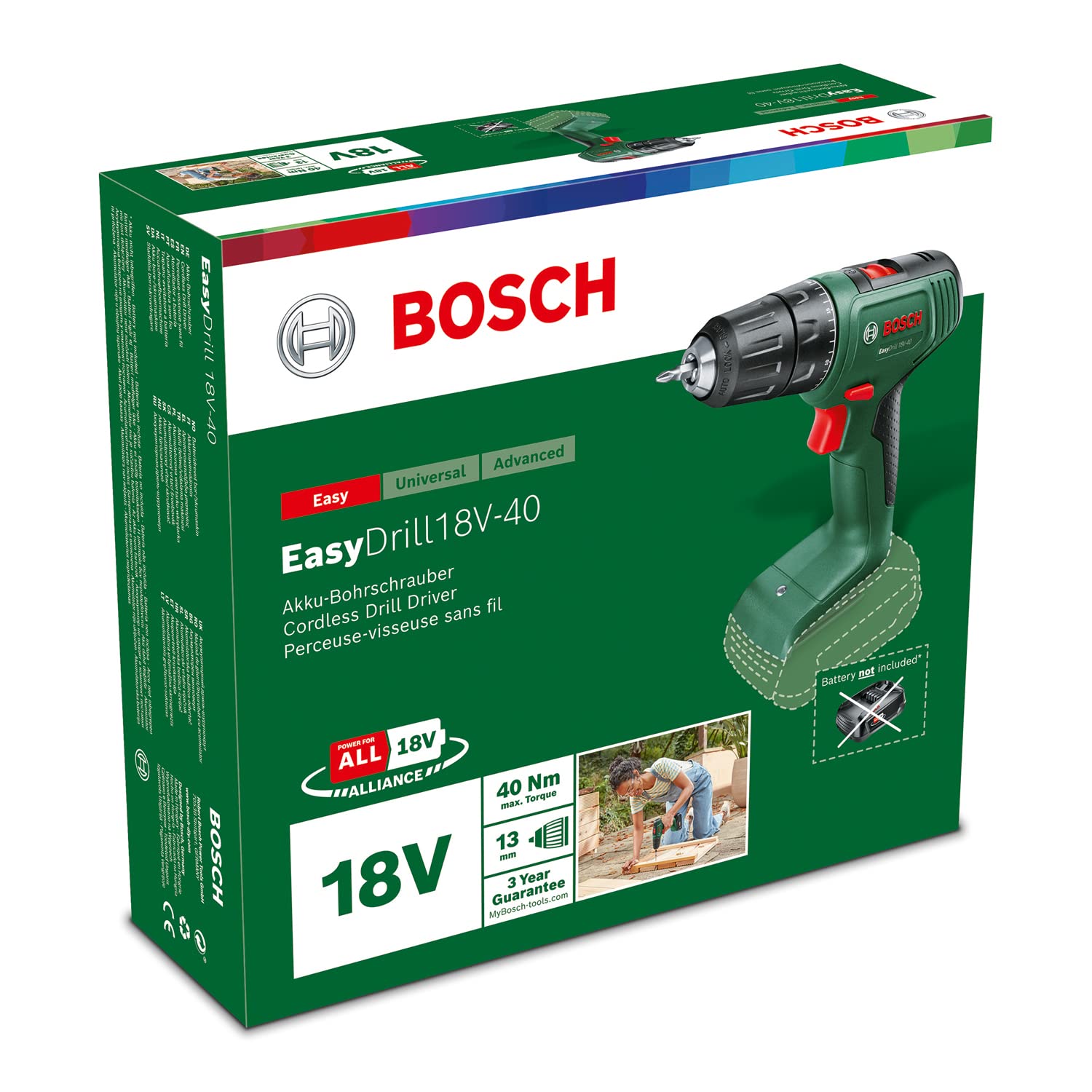 Bosch Perceuse-visseuse sans fil EasyDrill 18V-40