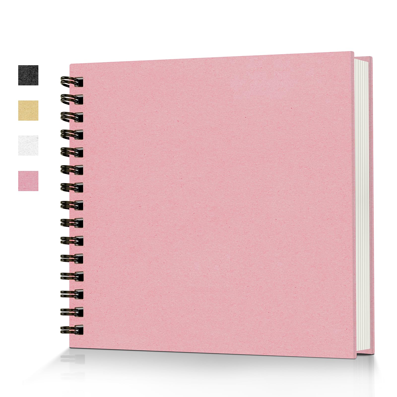 popotop Álbum de fotos de 12 x 12 pulgadas, 60 páginas decorativas de papel kraft para fotos de 4 x 6, 5 x 7, 6 x 8, álbumes de fotos de recuerdo para bodas, bebés, Navidad, escuela, familia