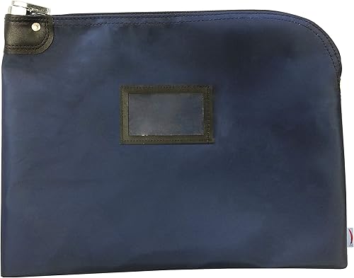 Bolsa HIPAA para documentos con cierre, 15 x 19 pulgadas, seguridad de archivos médicos, tamaño legal, bolsa de mensajería (azul marino)