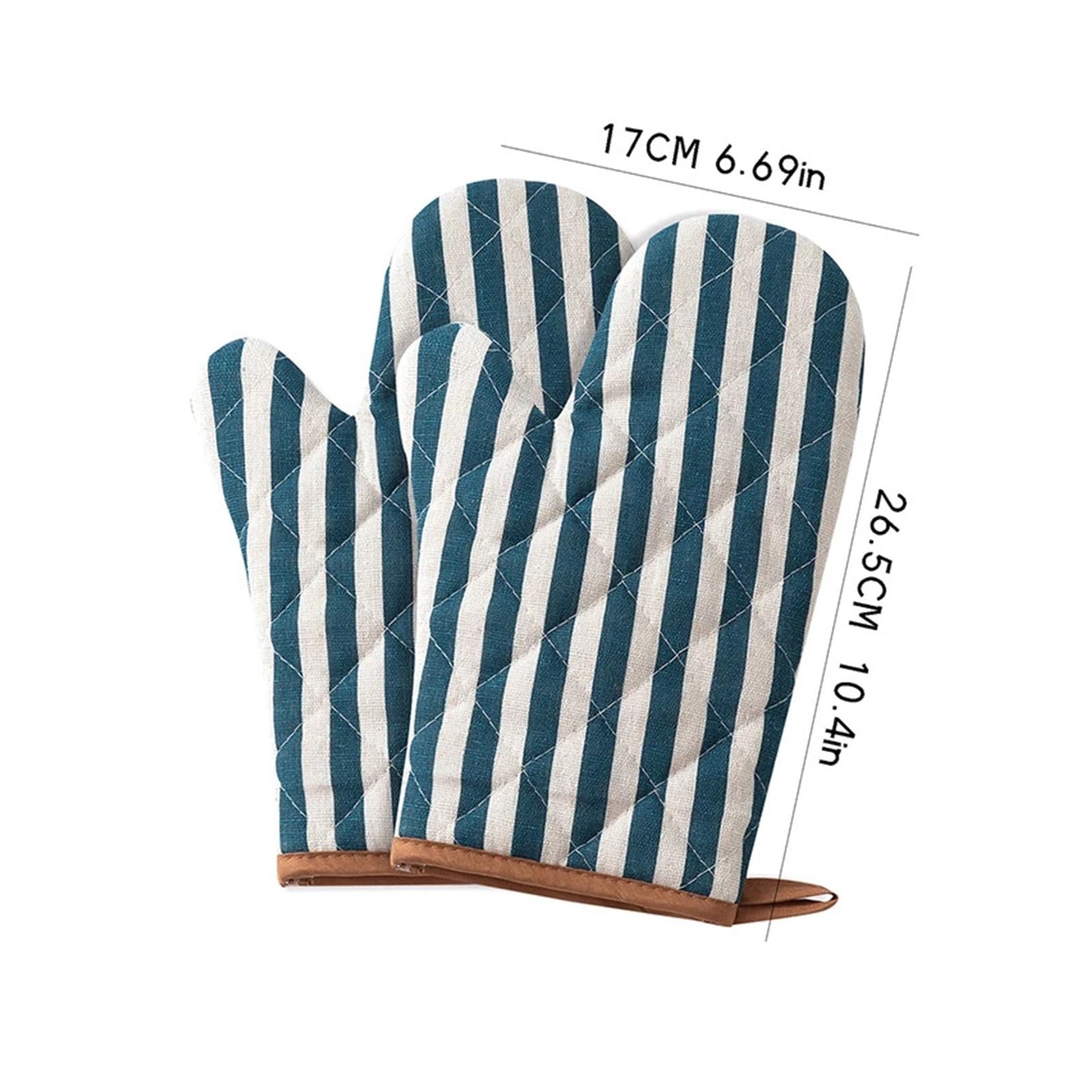 MRKU Guantes para Hornear y cocinar, 1 Unidad, Gruesos, antiescaldaduras, de algodón y cáñamo, Aptos para microondas, Utensilios de Cocina.