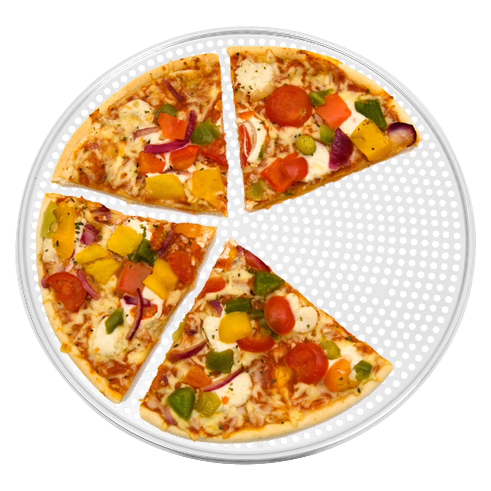 Ipetboom Teglia per Pizza Rotonda in Alluminio 16 Pollici Forata