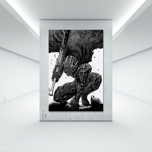 Miniatura 7 de Berserk - Póster de anime para pared, diseño moderno de dormitorio familiar, para decoración de habitación, 16 x 24 pulgadas (15.7 x 23.6 in)
