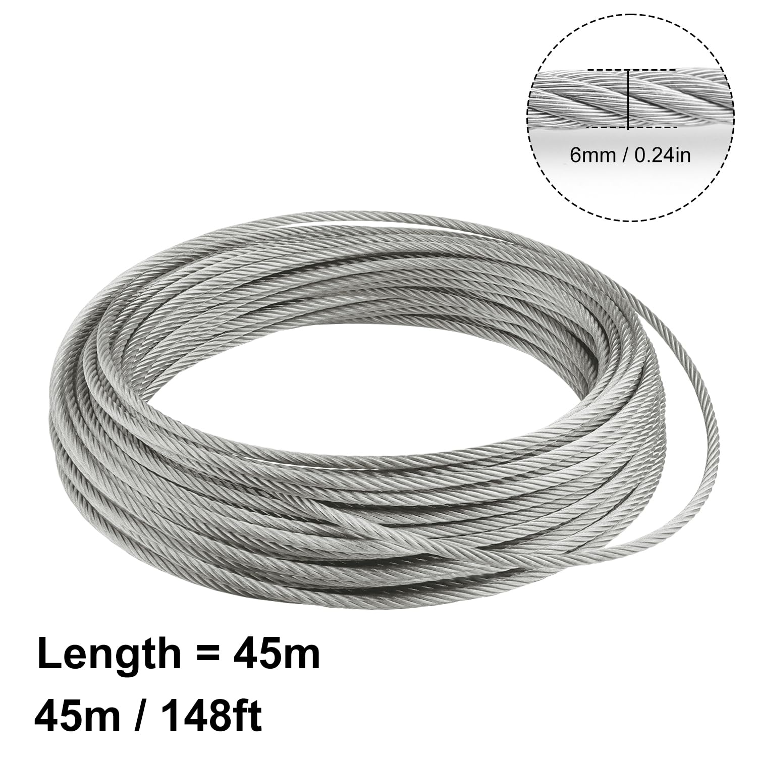 Mua 1/16 Wire Rope Kit 304 Stainless Steel Wire Cable, 7x7 Strand Core 165ft Vinyl Coated Aircraft Cable With Turnbuckle Wire Tensionercrimping Loop Sleeve For String Light Hanginggarden Wire B097bj5mnt