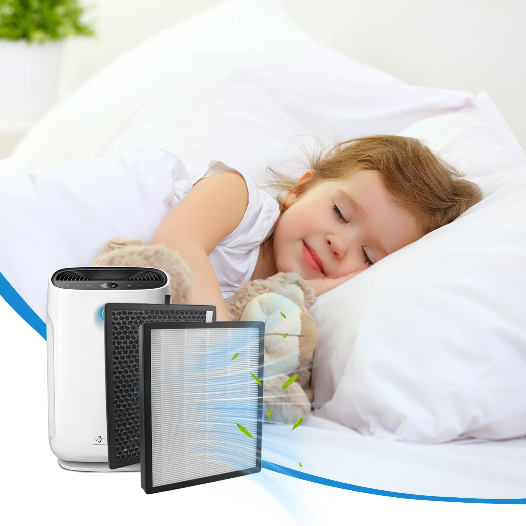 FY2420/30, FY2422/30, filtro di ricambio per Philips AC2882, AC2887, AC2889 e AC3829, serie 2000/3000, con 1 filtro e 1 filtro ai carboni attivi