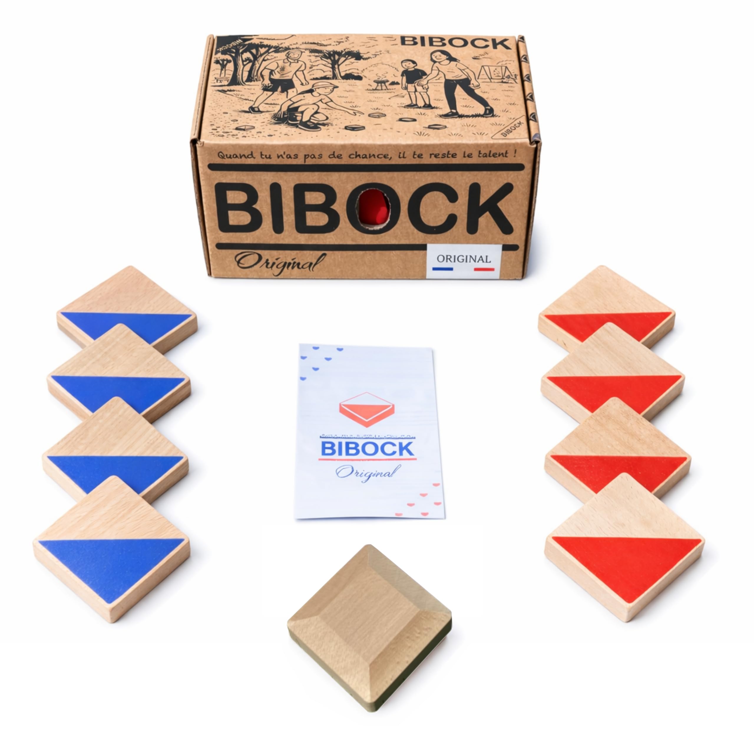 Blackrock Games BIBOCK Original – Jeu de Lancer en Bois | Chance & Talent | 2–8 Joueurs, 5/8+ Ans | Jeu d’extérieur Convivial Pleins de rebondissements