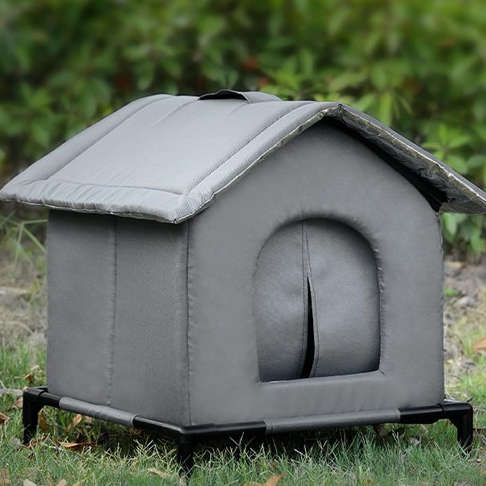 Cuccia Per Gatti Da Esterno Isolata - Sollevata, Impermeabile, Pieghevole, Per Giardino, Cortile, Garage