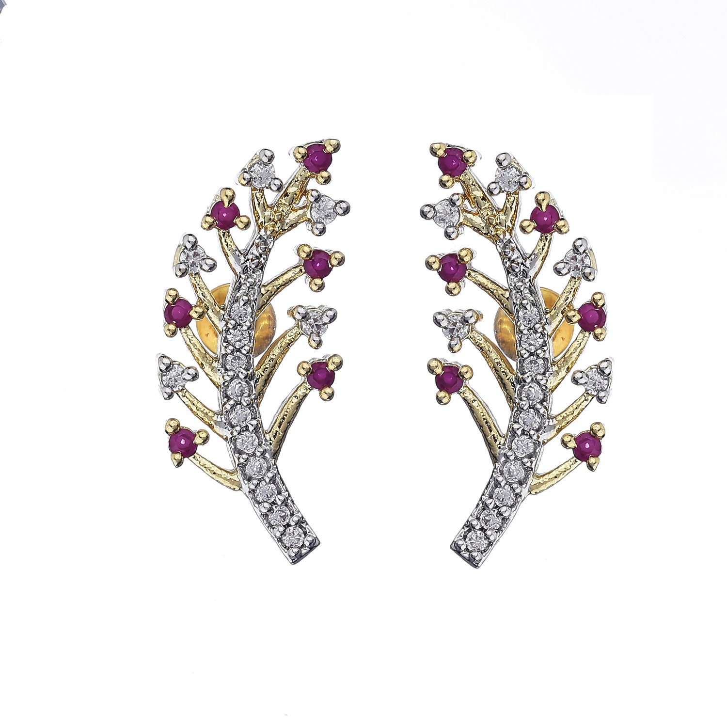 ZENEME Leaf Shaped American Diamond Stud Earrings Jewellery For Women & Girls (B06Y18BR5D) Amazon Price History, Amazon Price Tracker