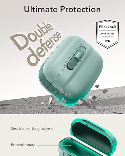 Miniatura 7 de ESR Funda para AirPods Pro (2023/2022/2019, 2ª/1ª generación), compatible con Airpods Pro 2 (cable USB-C/Lightning), listo para MagSafe, bloqueo