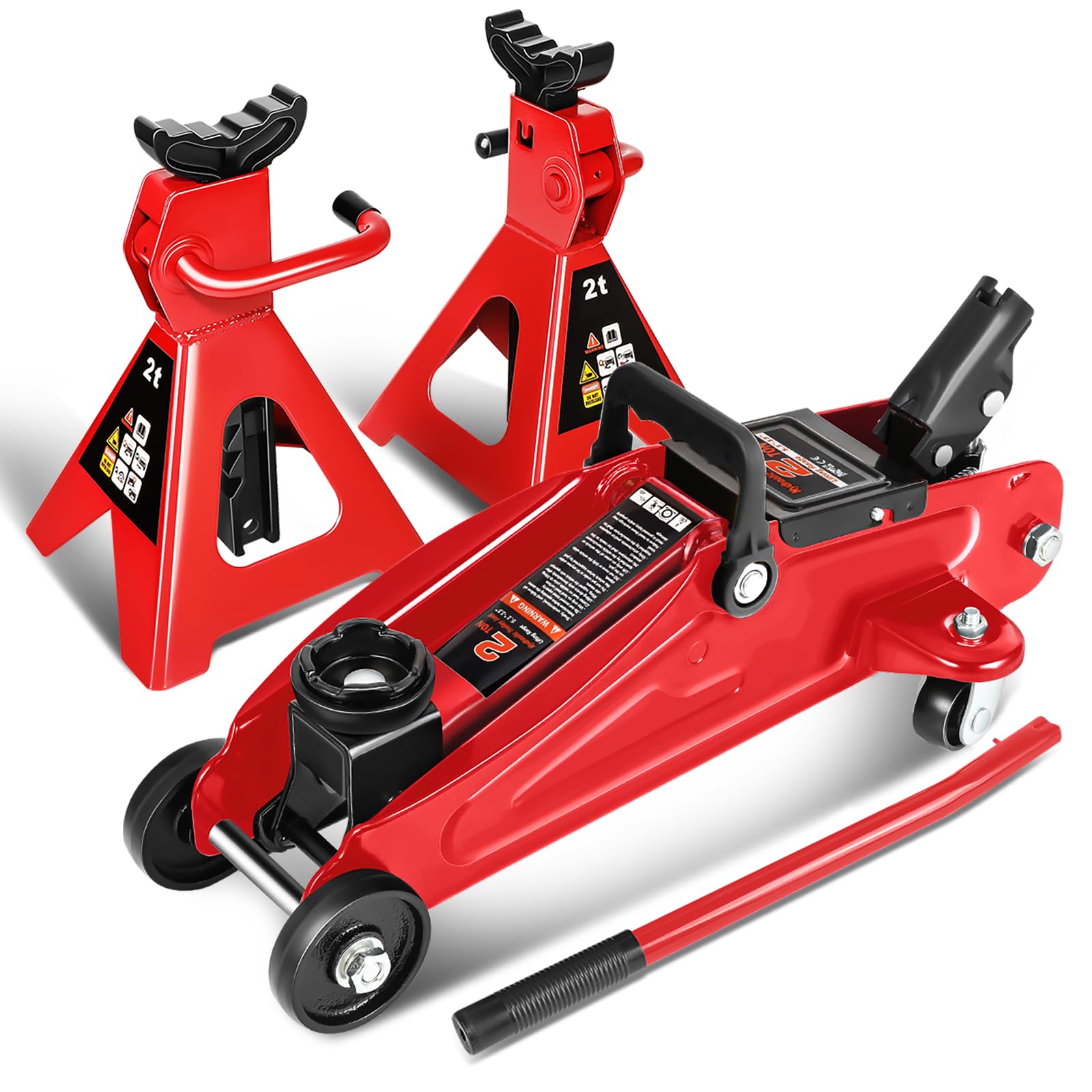 Magshion Set of 3 Floor Jack and Jack Stands