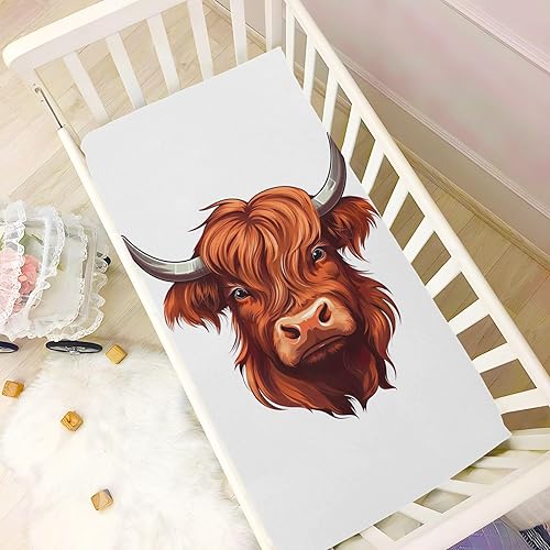 Miniatura 6 de Fitted Crib Sheets Highland Scottish Cow Baby Crib Sheets for Boy & Girl Toddler Mattress Sheets 21216530