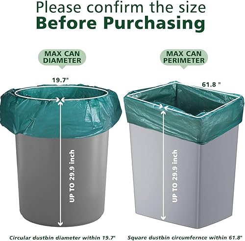 Miniatura 4 de AYOTEE - Bolsas de basura grandes de 30 galones, bolsas de basura grandes de 1 mil de grosor, bolsas de basura de cocina de 30 galones de alto, 50%