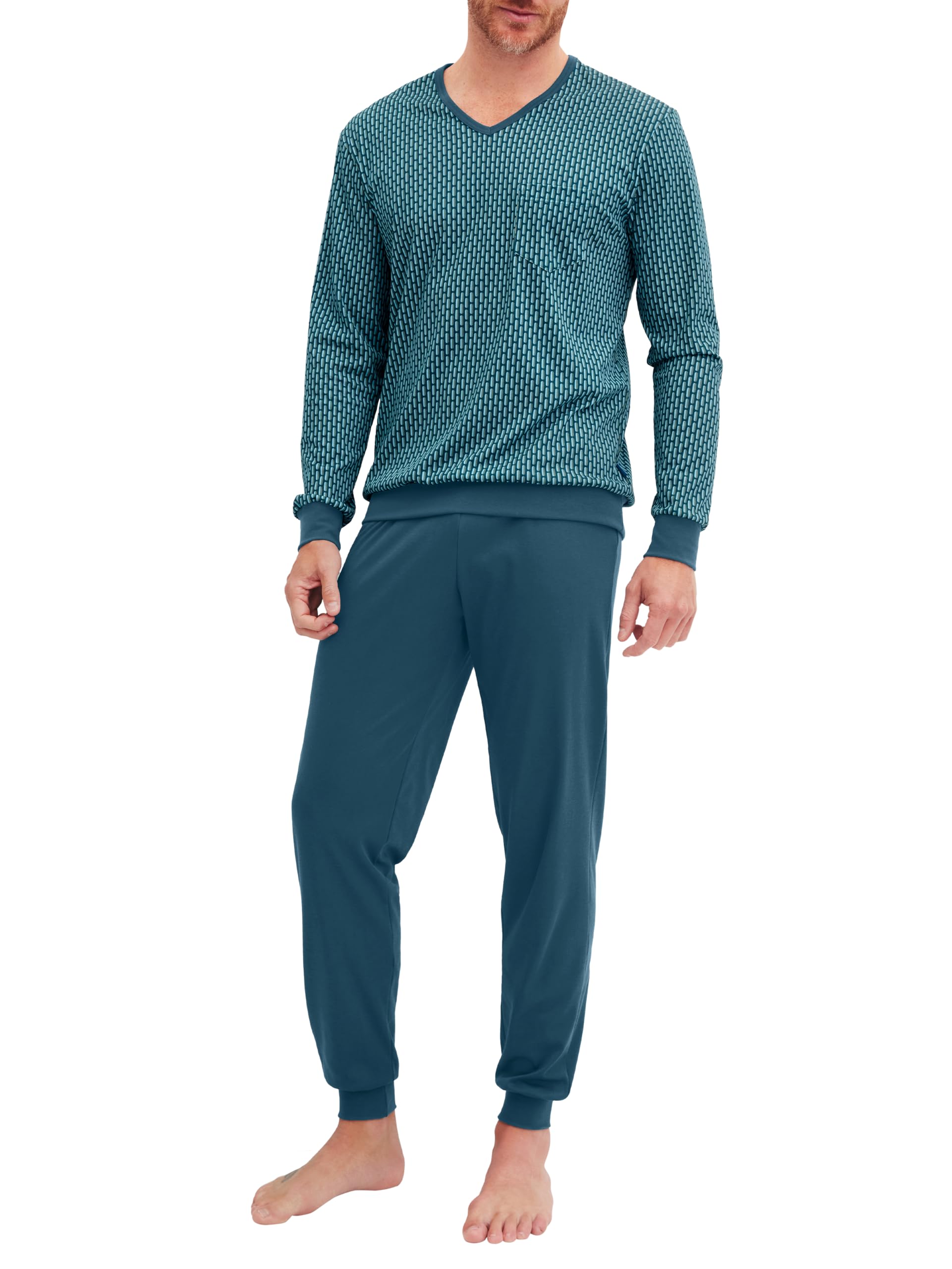 CALIDA Relax Streamline Bündchen-Pyjama Herren