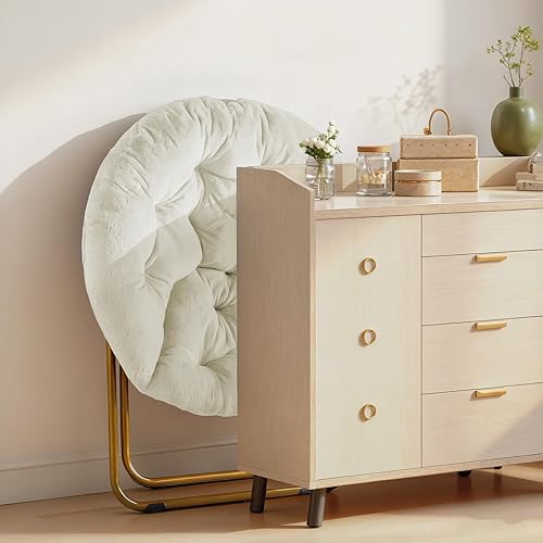 Miniatura 2 de Sweetcrispy Acogedoras sillas de piel sintética para sala de estar, muebles de sala de lectura, plegables, cómodas con asiento acolchado suave y