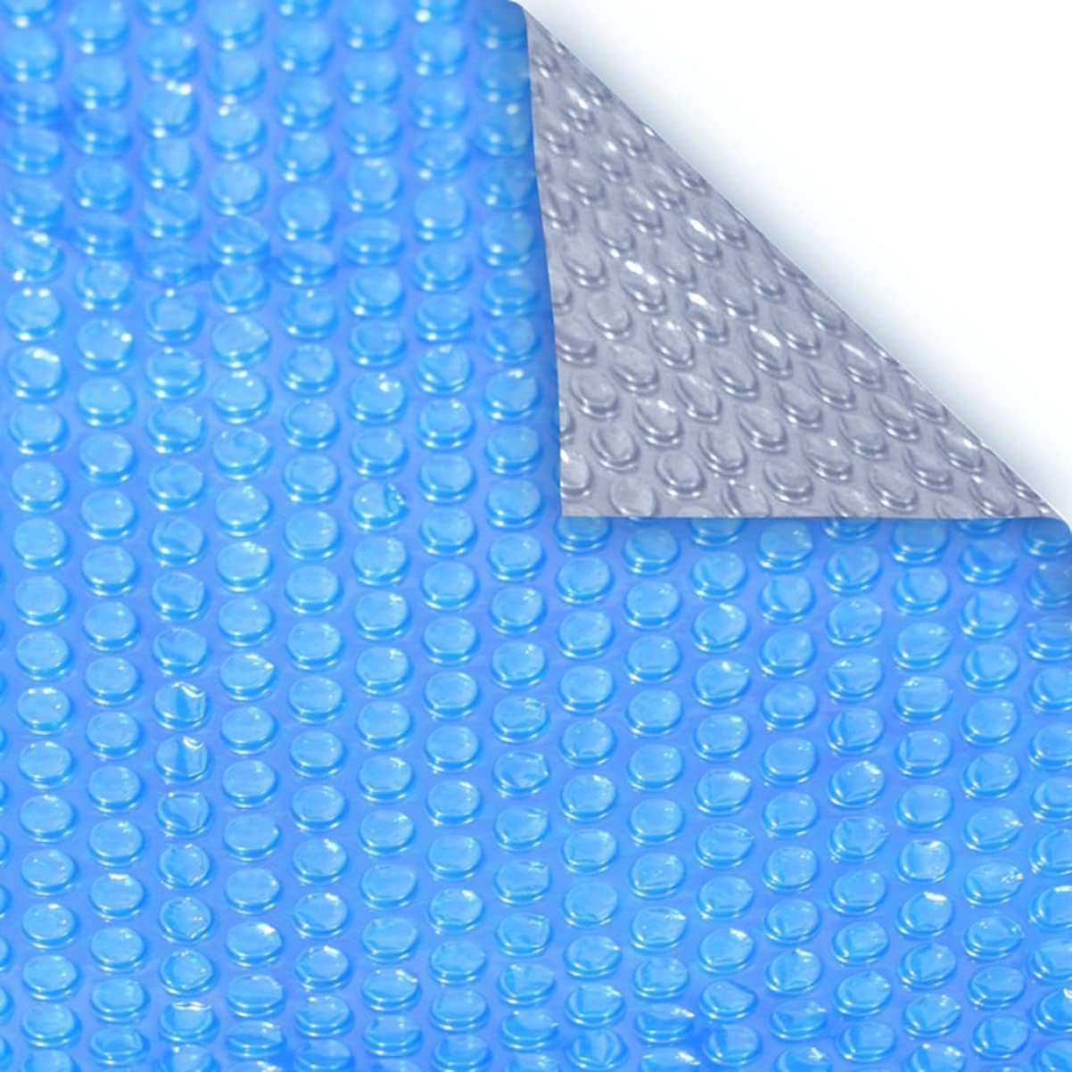 Robelle 16 x 32 Ft Blue/Silver Extra Heavy Duty Solar Pool Covers for Inground Pools, Pool Solar Cover, 8-Mil Thick, 5-Year Warranty, Made in USA