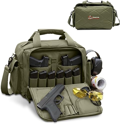 Vista 15 de Orca Tactical Bolsa para pistola – Bolsa compacta para pistolas y munición – Bolsa de pistola de pie – Bolsa para pistola con cremalleras YKK