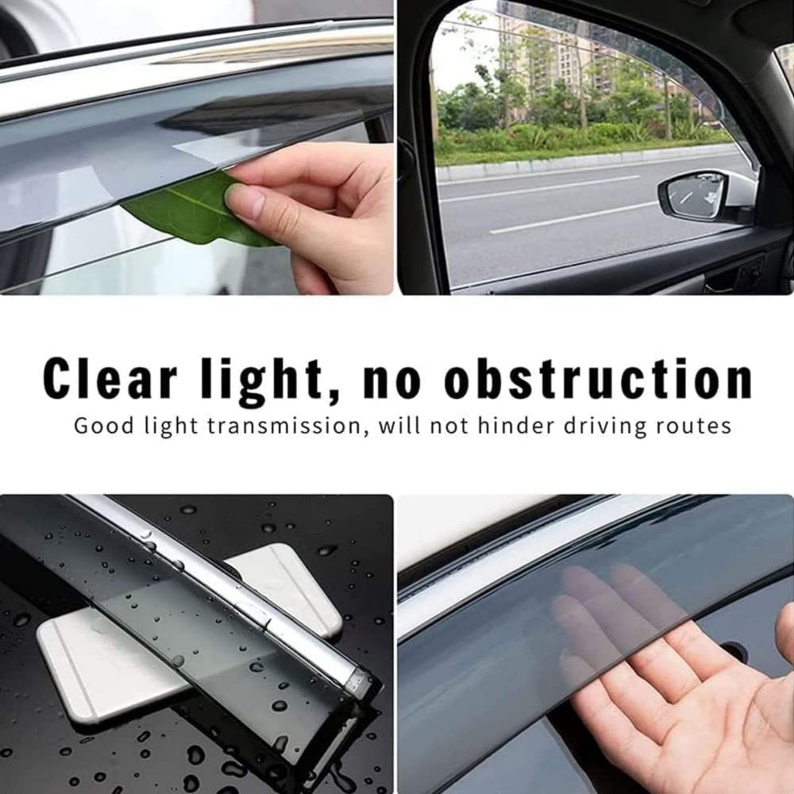 Deflettori D'Aria Per BMW X1 E84 2009-2015 - Set 2 Pezzi - Nero - Antivento E Antipioggia - Montaggio Ad Incastro - Foto 2