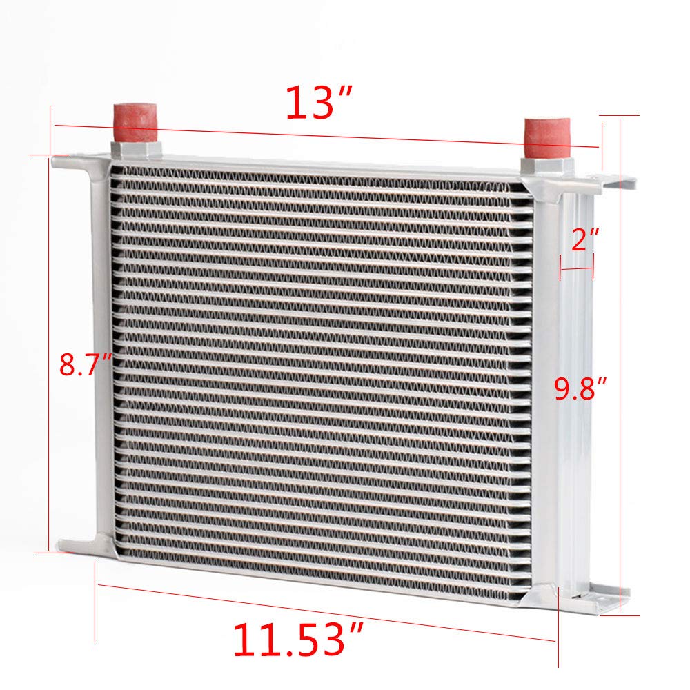 30 Row An10-10an Silver Universal Aluminum Engine Transmission Oil Cooler Silver