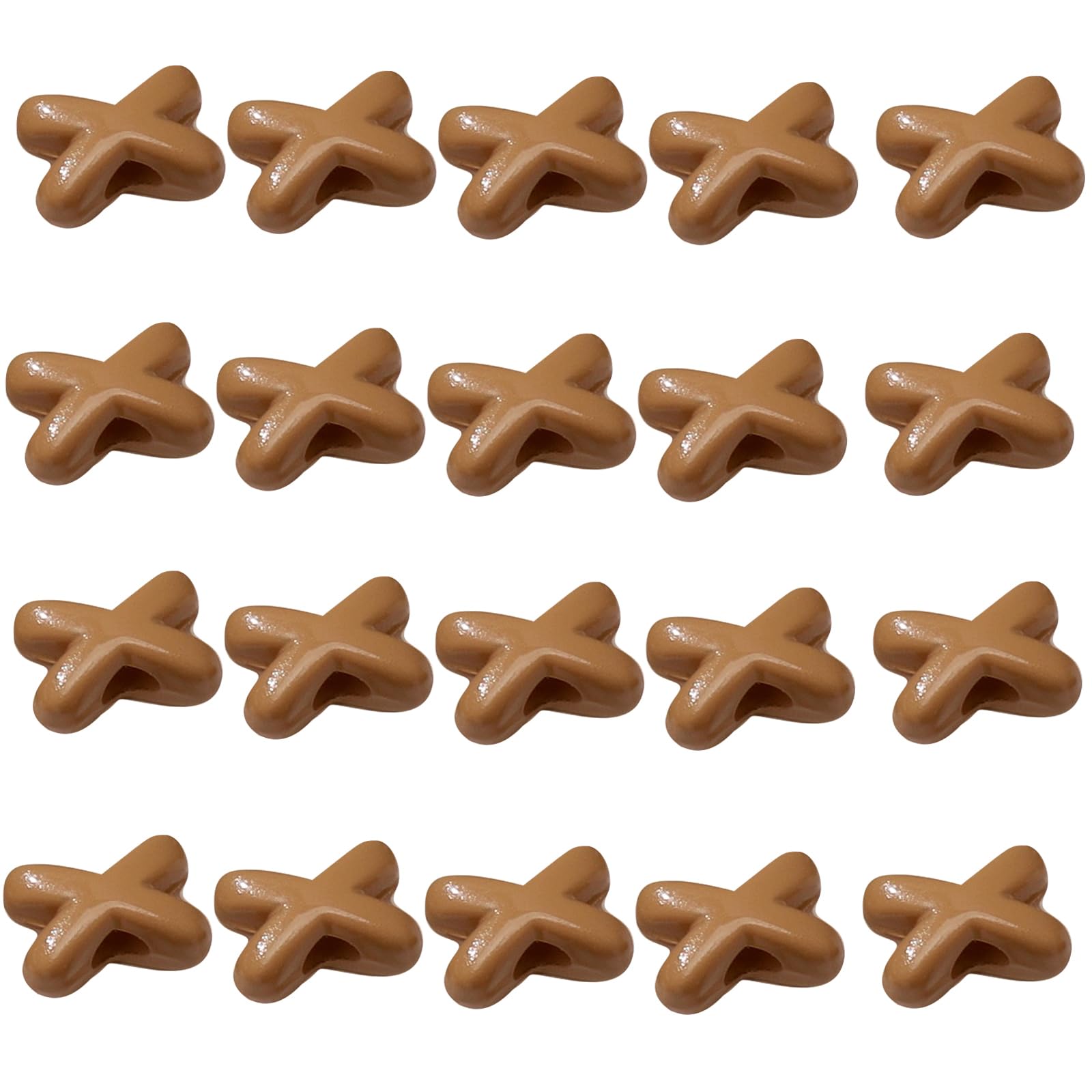 Tfaoys Coffee Color 10Pcs Acrylic X Shaped Beads 2Mm Hole Colorful Spacers Beads For Friendship Bracelets Jewelry Making Jewelry Making Spacer