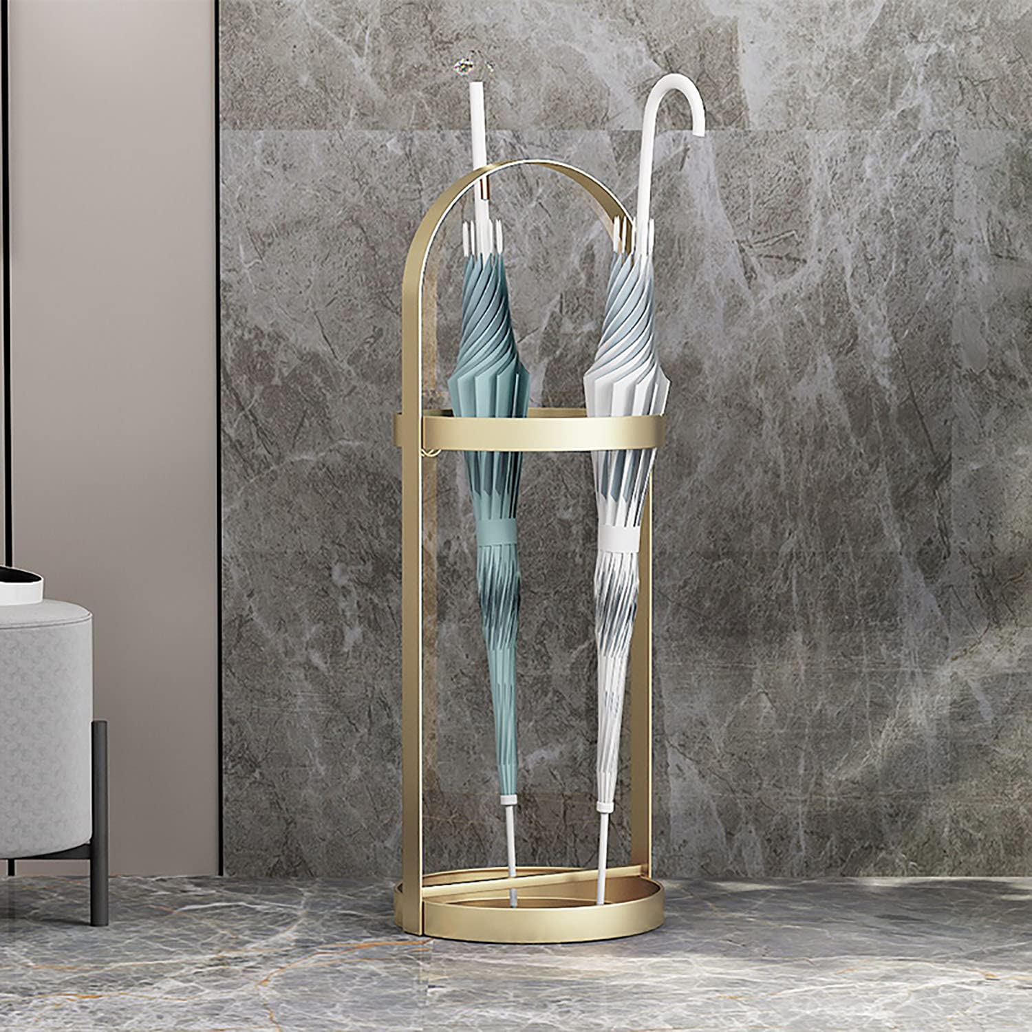 Porte-parapluie en métal DASHADAO de qualité supérieure avec bac de rétention
