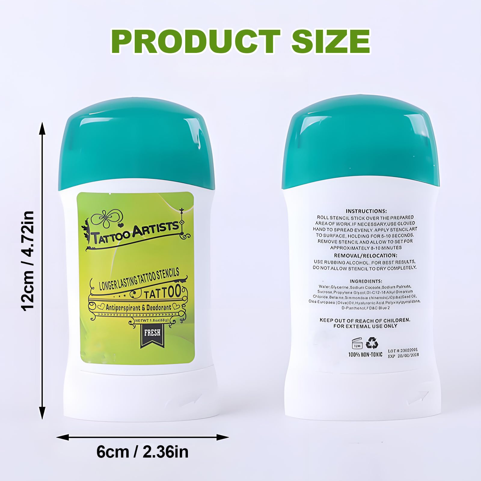 Tattoo Transfer Gel Stencil Gel - TONBAO Crema Gel per Trasferimento Tatuaggi Doppio Pack 2 x 51g per Professionista Formula Veloce Asciugatura Linee Chiare
