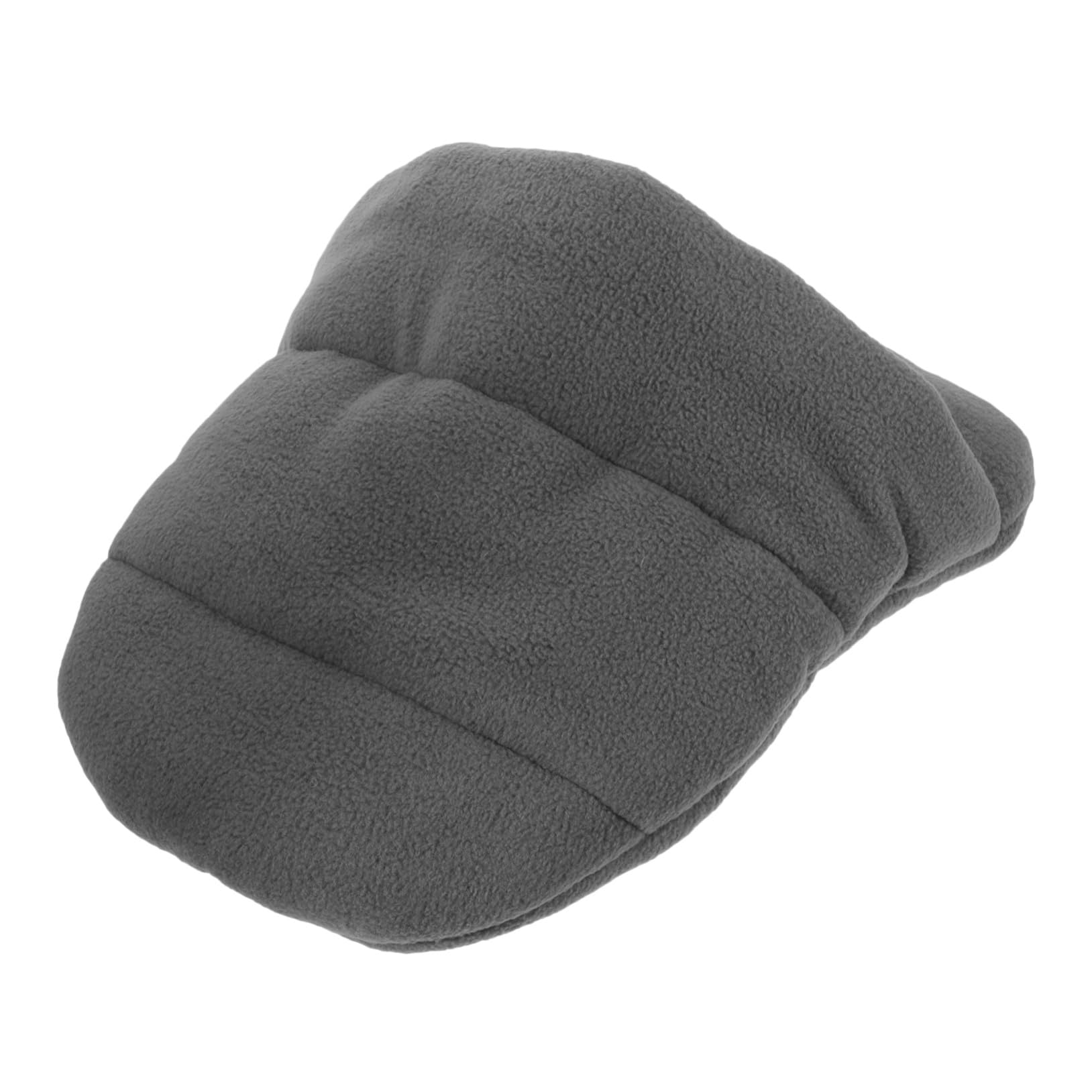 Lit pour chat et chien anti-courant d'air en coton PP peluche grise facile à laver