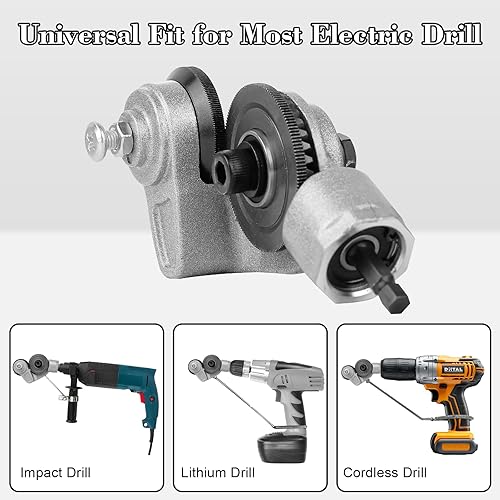 Miniatura 5 de Fenduoer Cortador de placa de taladro eléctrico, accesorio de taladro de metal para taladro, accesorios de taladro de metal, cortador de chapa para