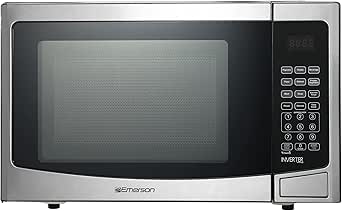 Emerson 1.2 Cu. Ft. Microwave Oven with Inverter, 1000W, Stainless Steel