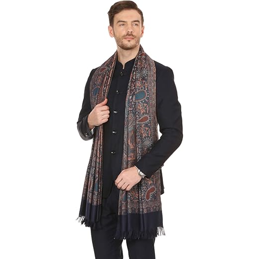 Pashtush Mens Soft Ethnic Stole Jamawar Design