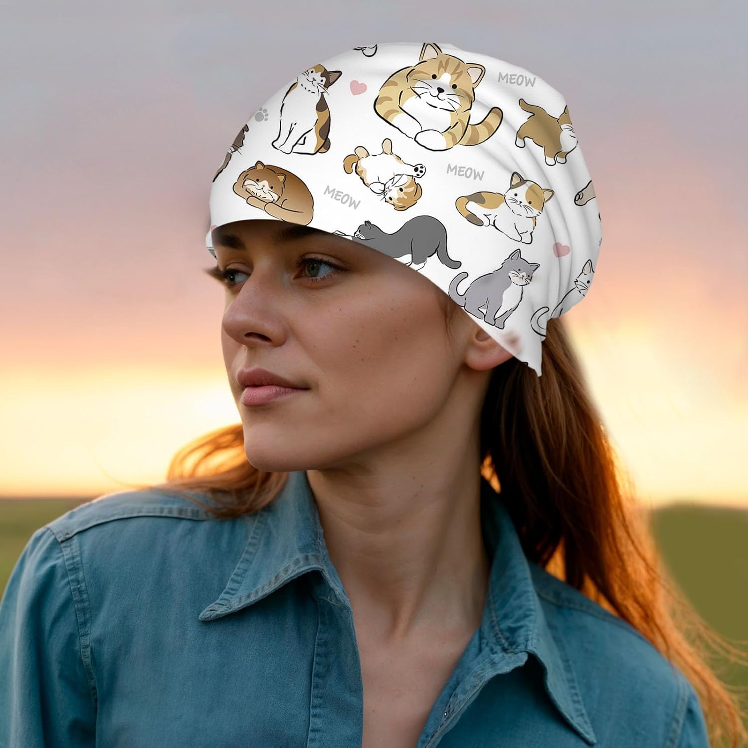 ,Chemo Headwear for Women for Slouchy Beanie Hat Skull Cap Cancer Headwear Accessories for Women - Image 5