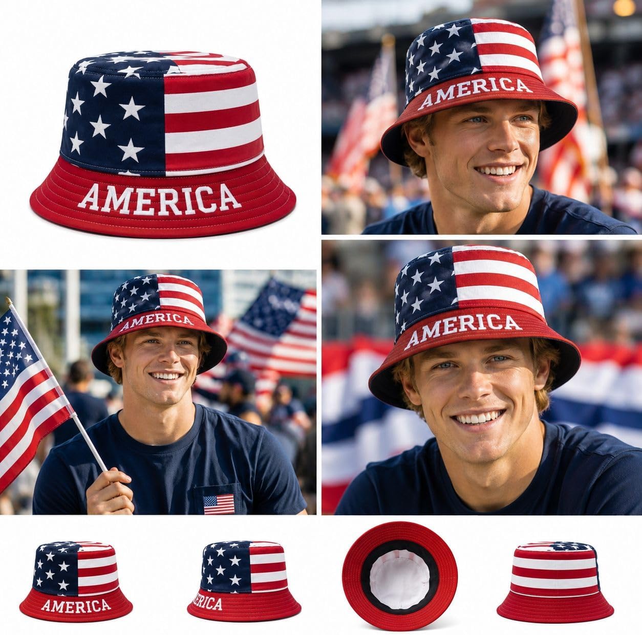 World Cup 2026 Bucket Hat – Country Flag Fan Gear | USA Brazil Mexico Argentina Canada France