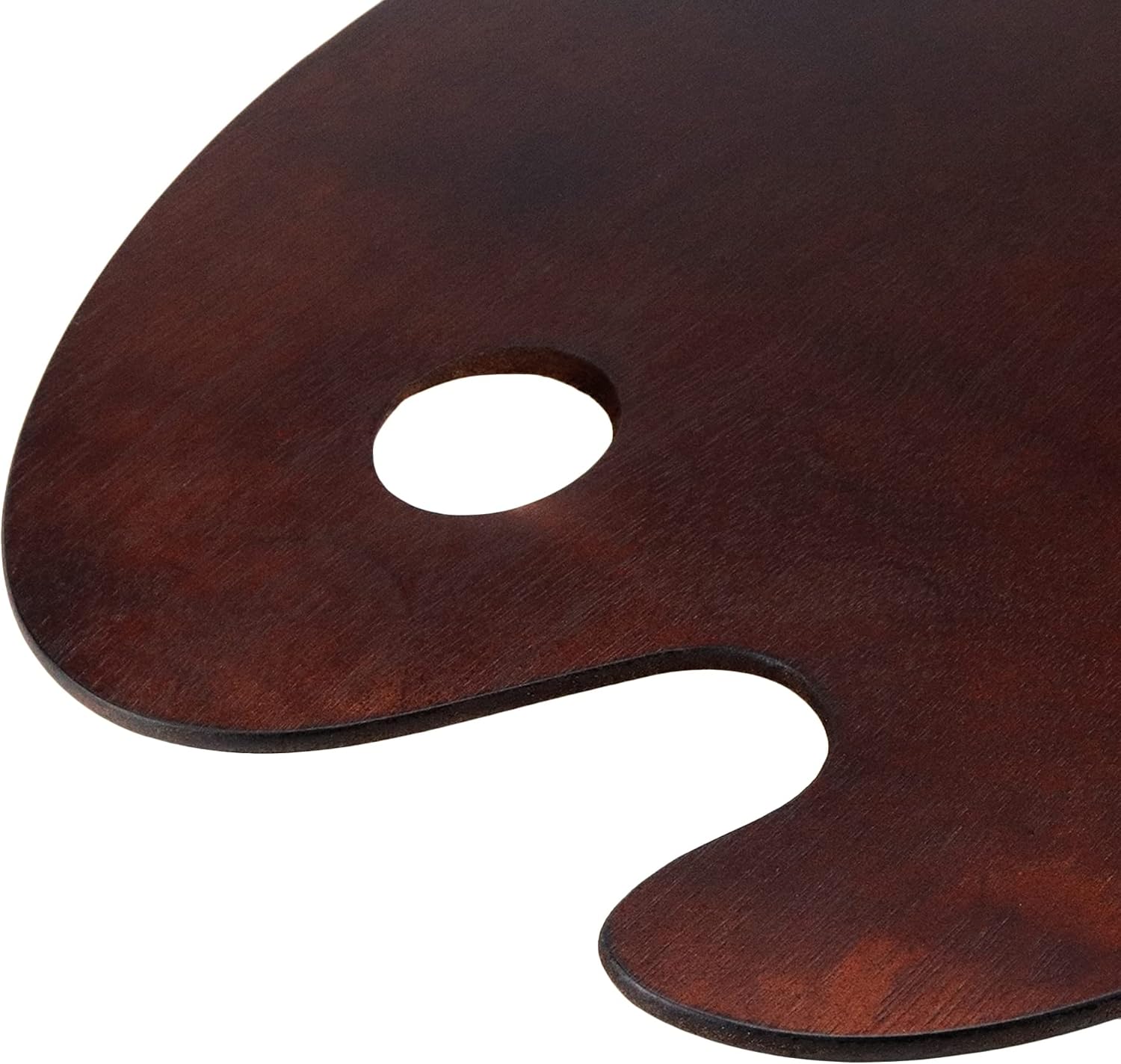 HEVSTIL Wooden Palette, Oval Wooden Gouache Color Seal Oil Painting Palette, 30 * 40