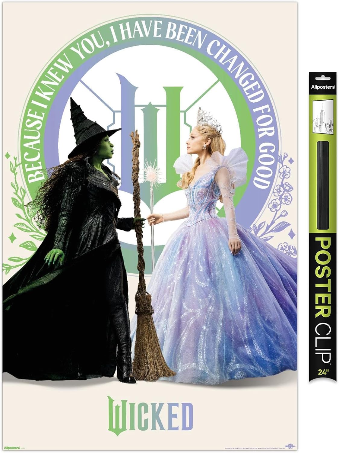 Wicked: For Good (2025) - Because I Knew You Wall Poster, 34L" x 22.4W", Barnwood Framed Version