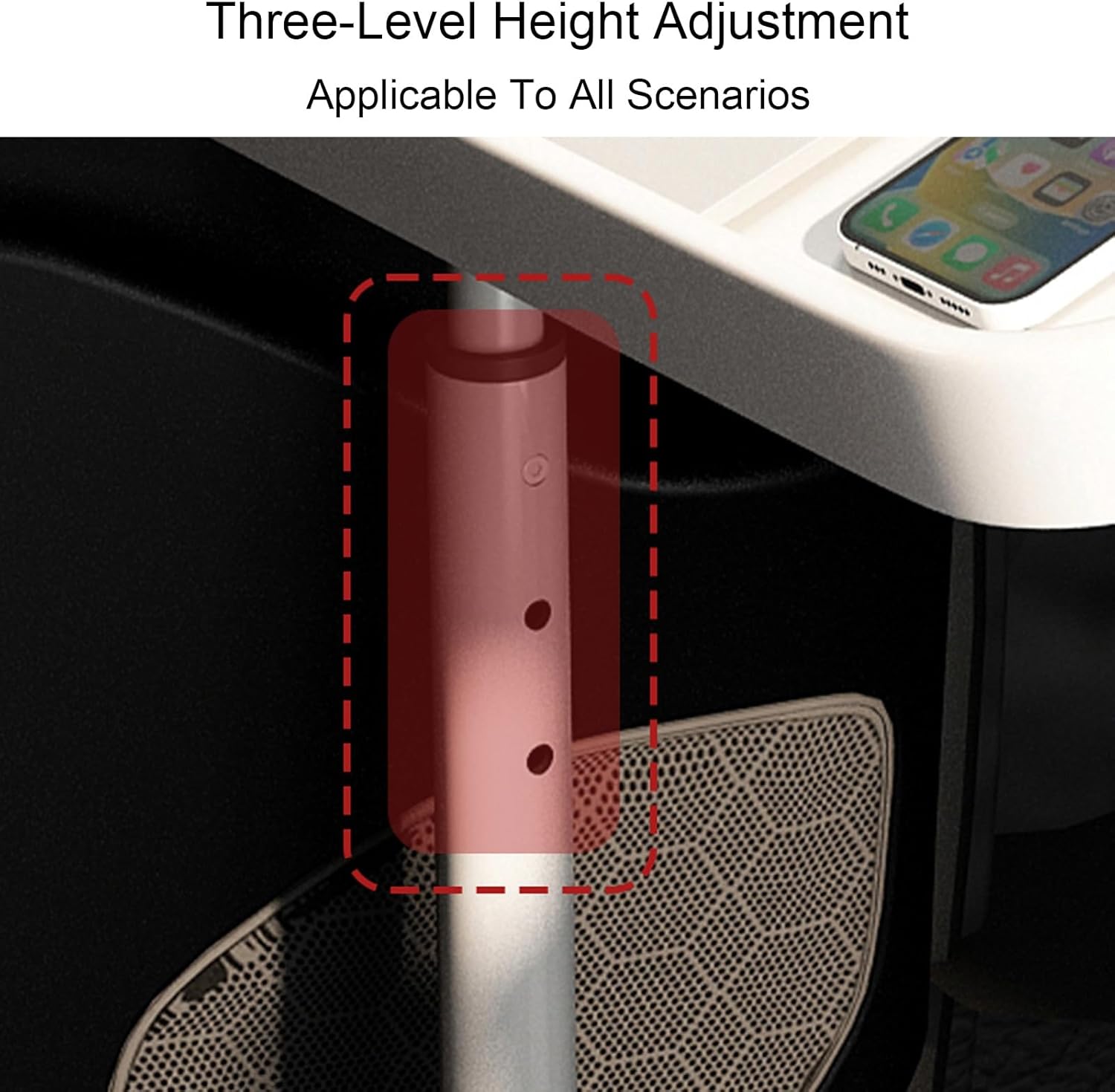 RV Folding Table, Foldable Dinette Table with Adjustable Height, for Home RV Conversion Vehicles, Outdoor Camping Picnic(Black)