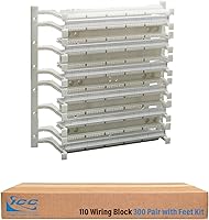 Vista 11 de ICC 110 pies de bloque de cableado para 100 pares de bloques de cableado 110, soportes de soporte de montaje en pared, 1 par
